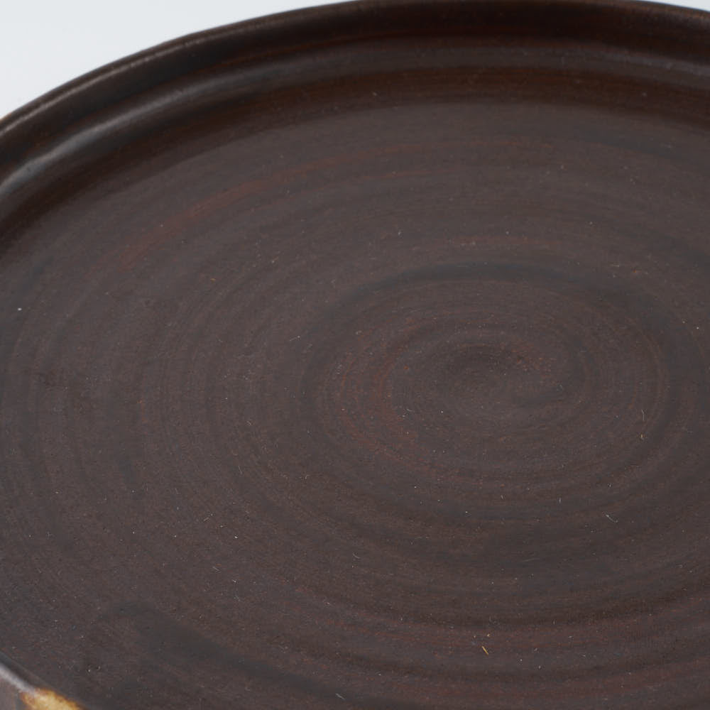 Deep Gorge FLAT S acorn & tan(焦茶 x 黄) Deep Gorge 陶磁器作家もの