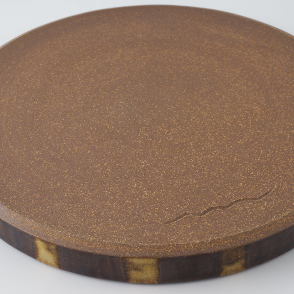 Deep Gorge FLAT S acorn & tan(焦茶 x 黄) Deep Gorge 陶磁器作家もの