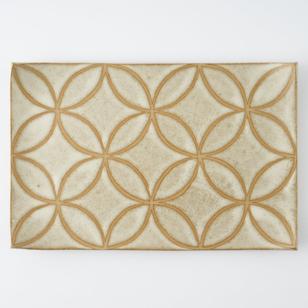 Deep Gorge REC L-FLOWER SAND(ベージュ) Deep Gorge 陶磁器作家もの