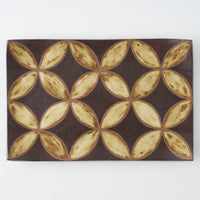 作家 エヴァンズ高田寛子 REC L-FLOWER acorn & tan(焦茶 x 黄) 作家 エヴァンズ高田寛子 陶磁器作家もの