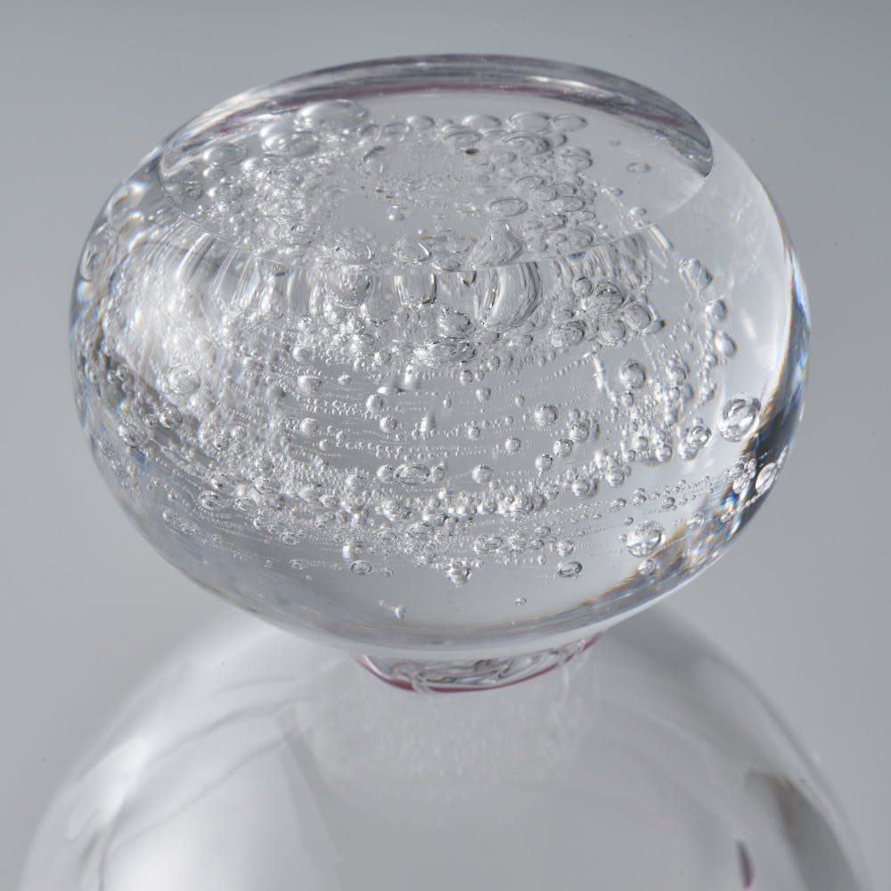 ガラス作家 梶原理恵子 氷玉グラス (口巻きVer.) ピンク ガラス作家 梶原理恵子 ガラスもの