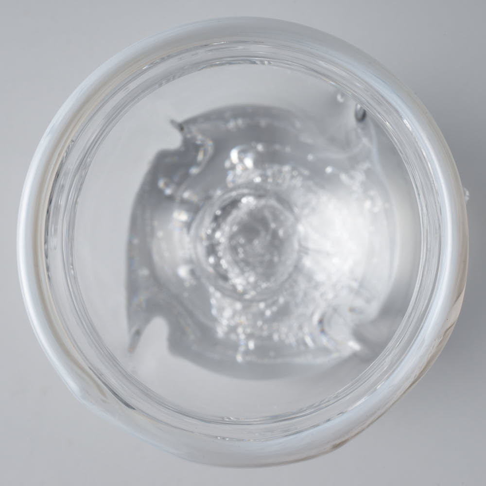 ガラス作家 梶原理恵子 氷玉グラス (口巻きVer.) ホワイト ガラス作家 梶原理恵子 ガラスもの