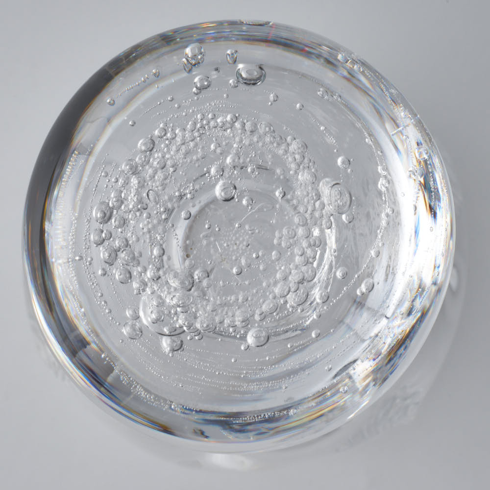 ガラス作家 梶原理恵子 氷玉グラス (口巻きVer.) ホワイト ガラス作家 梶原理恵子 ガラスもの