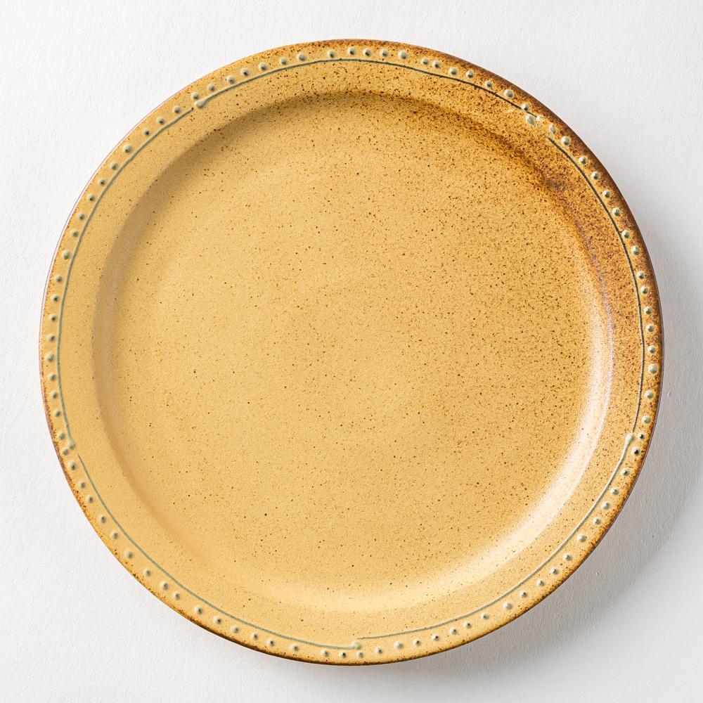 波佐見焼 藍染窯 ブロンズ 18センチプレート イエロー ¥2,662 大人の焼き物