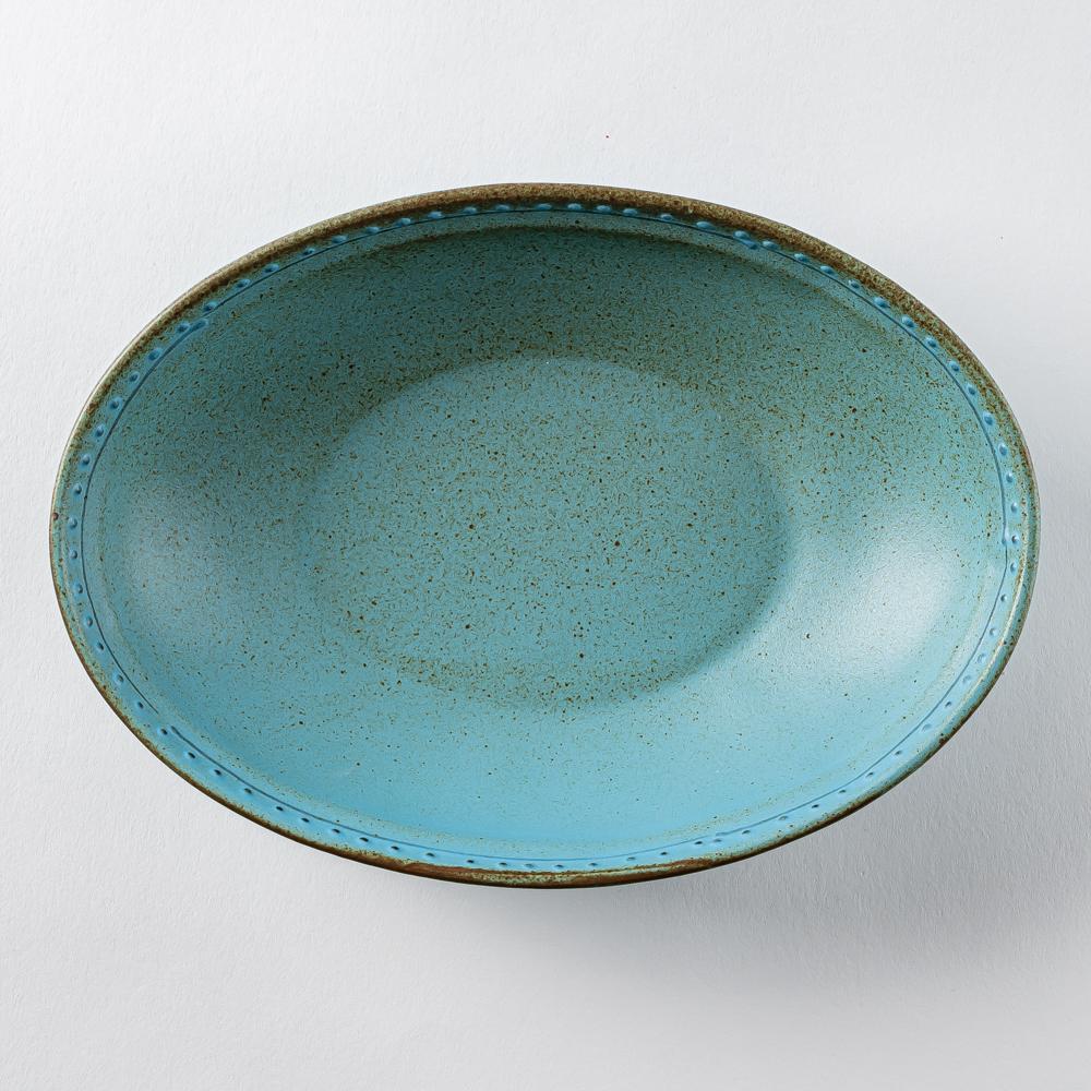 波佐見焼 藍染窯 ブロンズ オーバルボウル ブルー 波佐見焼 藍染窯 波佐見焼
