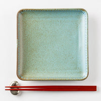 波佐見焼 藍染窯 ブロンズ 正角皿 ブルー 波佐見焼 藍染窯 波佐見焼