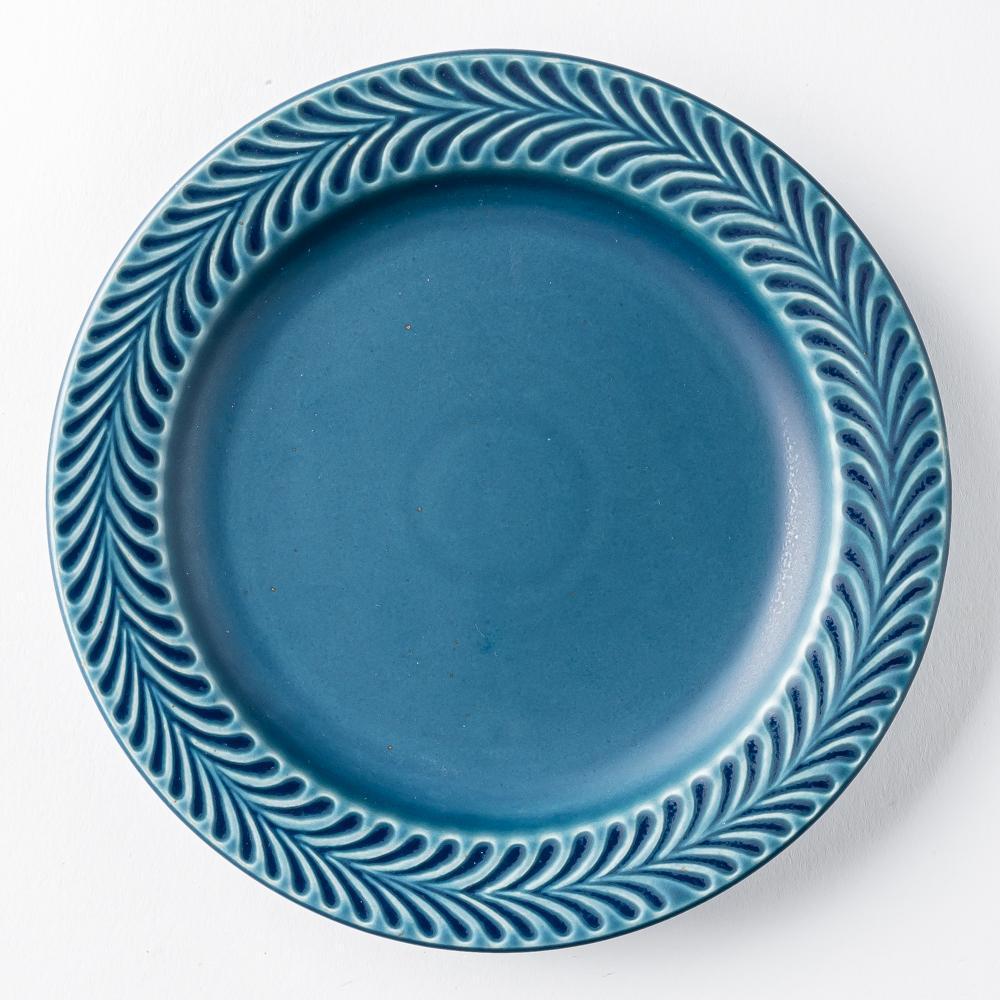 波佐見焼 翔芳窯 ローズマリー リムプレートM(デニム) 波佐見焼 翔芳窯 波佐見焼