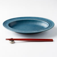 波佐見焼 翔芳窯 ローズマリー リムオーバル(デニム) 波佐見焼 翔芳窯 波佐見焼