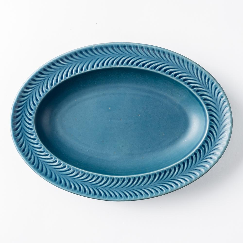 波佐見焼 翔芳窯 ローズマリー リムオーバル(デニム) 波佐見焼 翔芳窯 波佐見焼