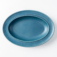 波佐見焼 翔芳窯 ローズマリー リムオーバル(デニム) 波佐見焼 翔芳窯 波佐見焼