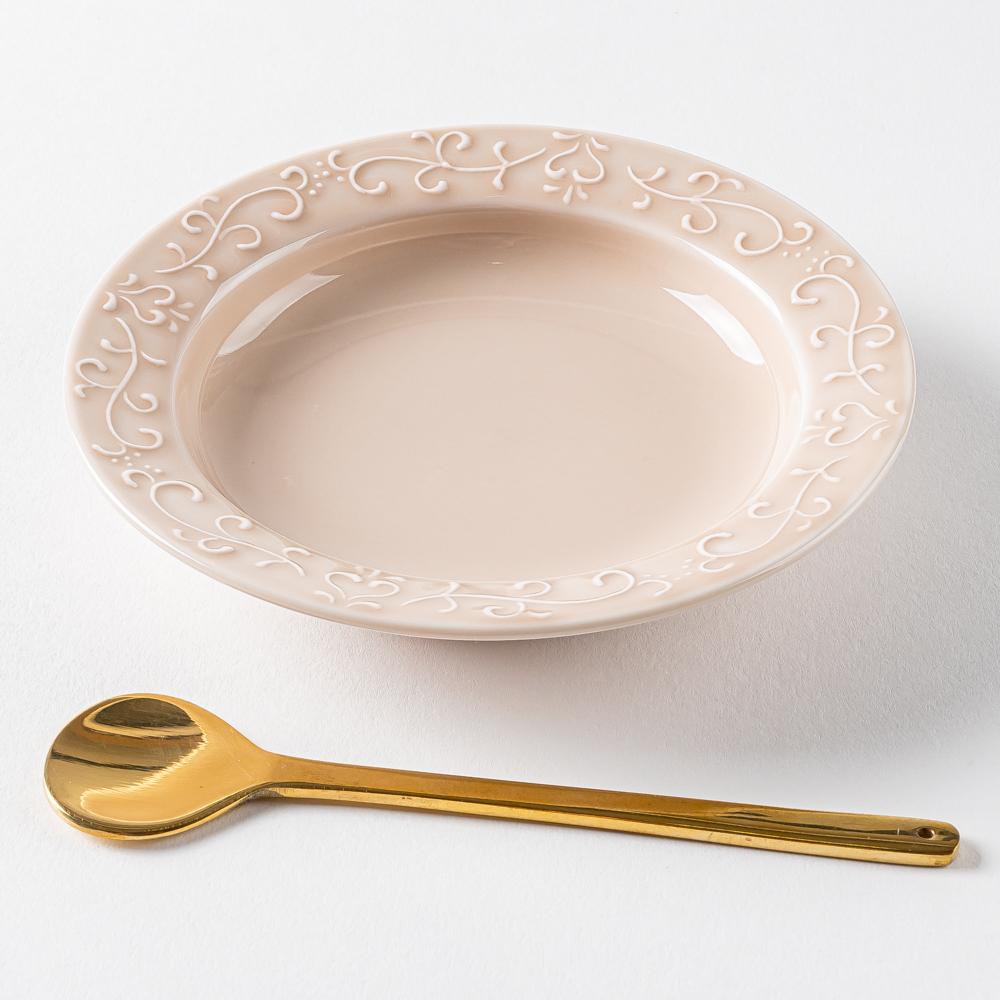 波佐見焼 永泉 いっちんハートフル 4寸皿(マーメイドピンク) 波佐見焼 永泉 波佐見焼