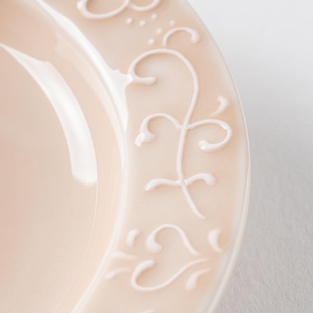 波佐見焼 永泉 いっちんハートフル 4寸皿(マーメイドピンク) 波佐見焼 永泉 波佐見焼