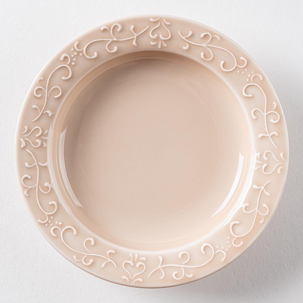 波佐見焼 永泉 いっちんハートフル 4寸皿(マーメイドピンク) 波佐見焼 永泉 波佐見焼