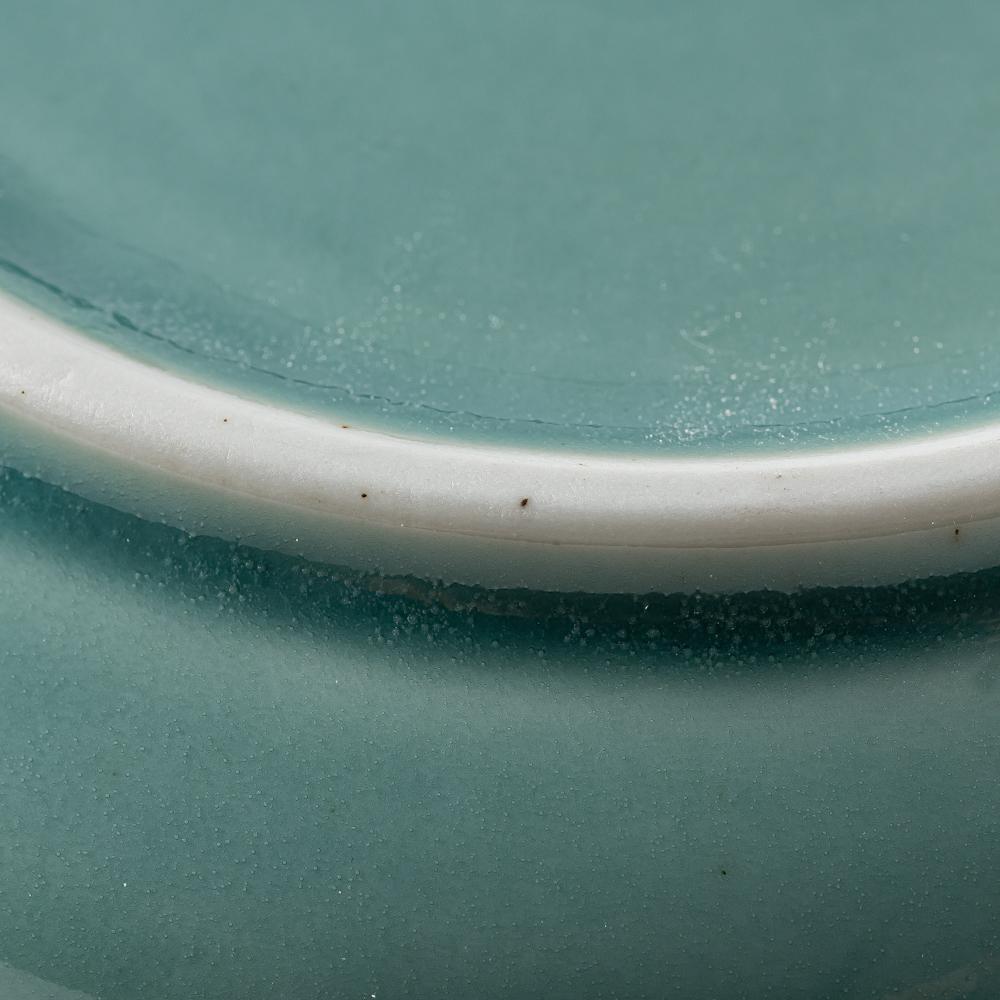 波佐見焼 永泉 いっちんハートフル 4寸皿(ターコイズ) 波佐見焼 永泉 波佐見焼