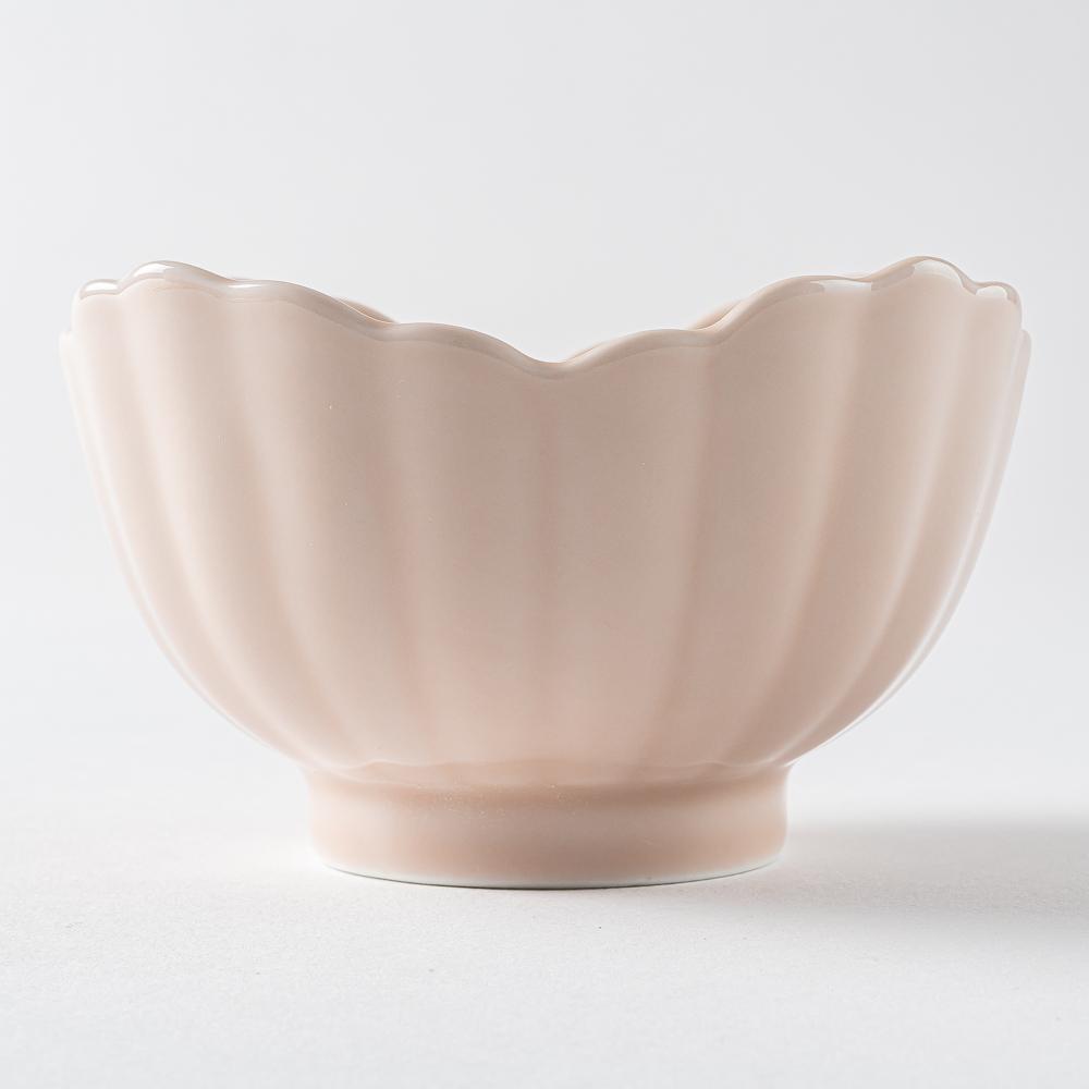 波佐見焼 永泉 ナチュラル四ツ菊 小鉢(マーメイドピンク) 波佐見焼 永泉 波佐見焼