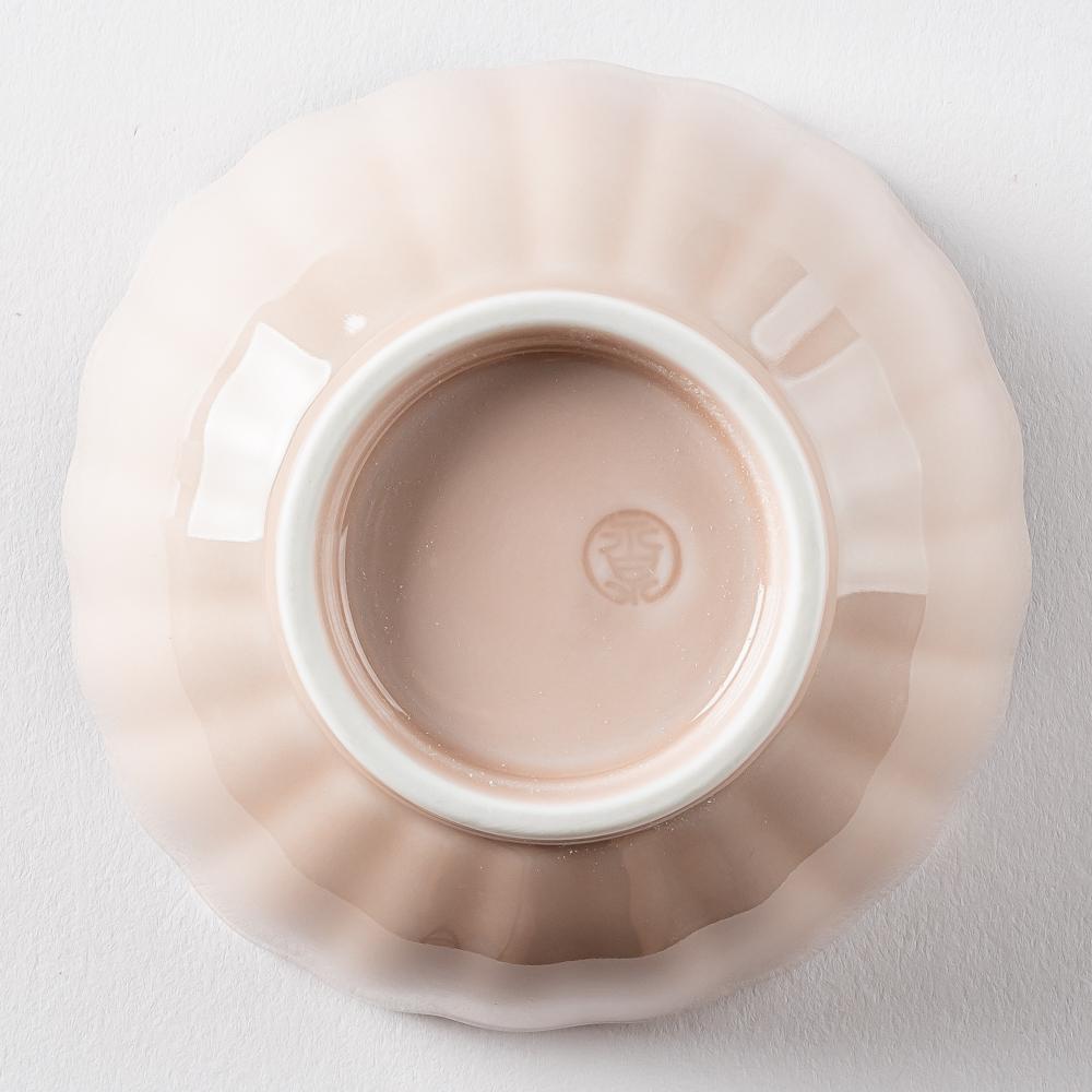 波佐見焼 永泉 ナチュラル四ツ菊 小鉢(マーメイドピンク) 波佐見焼 永泉 波佐見焼