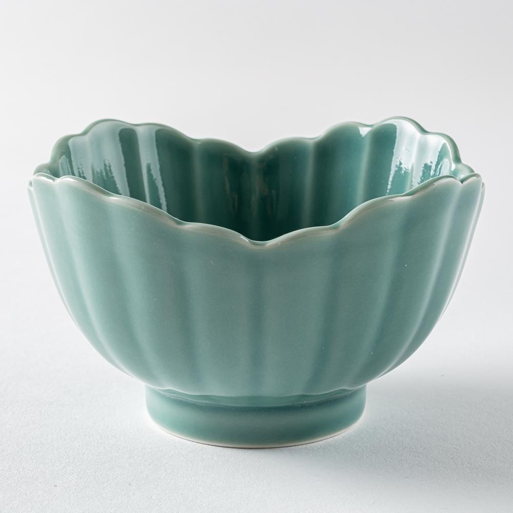 波佐見焼 永泉 ナチュラル四ツ菊 小鉢(ターコイズ) 波佐見焼 永泉 波佐見焼
