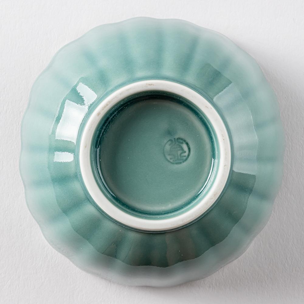 波佐見焼 永泉 ナチュラル四ツ菊 小鉢(ターコイズ) 波佐見焼 永泉 波佐見焼