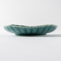 波佐見焼 永泉 ナチュラル四ツ菊 小皿(ターコイズ) 波佐見焼 永泉 波佐見焼