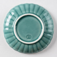 波佐見焼 永泉 ナチュラル四ツ菊 小皿(ターコイズ) 波佐見焼 永泉 波佐見焼
