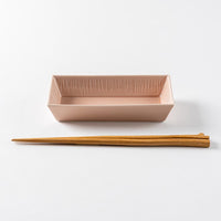 波佐見焼 永泉 十草(角)プレート ディープ(マーメイドピンク) 波佐見焼 永泉 波佐見焼