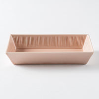 波佐見焼 永泉 十草(角)プレート ディープ(マーメイドピンク) 波佐見焼 永泉 波佐見焼