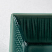 波佐見焼 永泉 十草(角)プレート ディープ(ターコイズ) 波佐見焼 永泉 波佐見焼