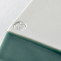 波佐見焼 永泉 十草(角)プレート ディープ(ターコイズ) 波佐見焼 永泉 波佐見焼