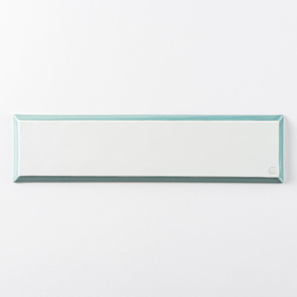 波佐見焼 永泉 十草(角)プレート ハーフ(ターコイズ) 波佐見焼 永泉 波佐見焼