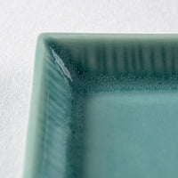 波佐見焼 永泉 十草(角)プレート ハーフ(ターコイズ) 波佐見焼 永泉 波佐見焼