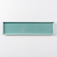 波佐見焼 永泉 十草(角)プレート ハーフ(ターコイズ) 波佐見焼 永泉 波佐見焼