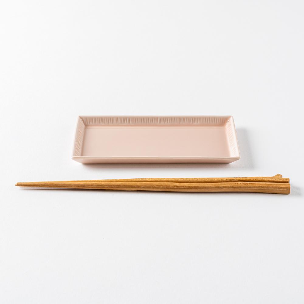 波佐見焼 永泉 十草(角)プレート クオーター(マーメイドピンク) 波佐見焼 永泉 波佐見焼