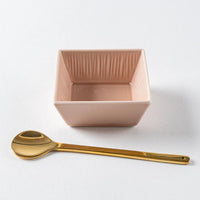 波佐見焼 永泉 十草(角)プレート ミニディープ(マーメイドピンク) 波佐見焼 永泉 波佐見焼