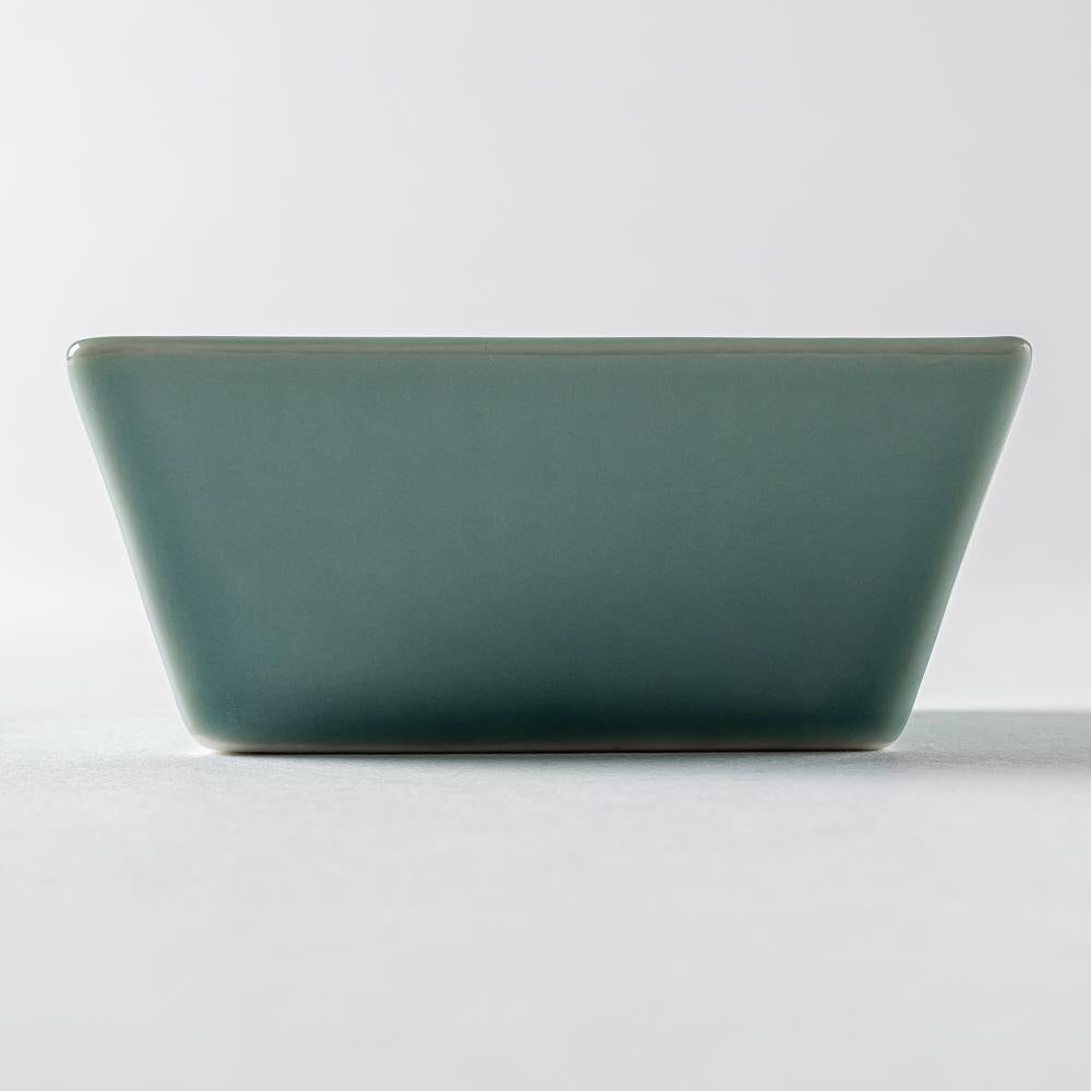 波佐見焼 永泉 十草(角)プレート ミニディープ(ターコイズ) 波佐見焼 永泉 波佐見焼