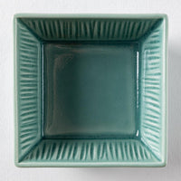 波佐見焼 永泉 十草(角)プレート ミニディープ(ターコイズ) 波佐見焼 永泉 波佐見焼