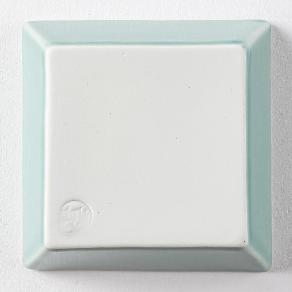 波佐見焼 永泉 十草(角)プレート ミニディープ(ターコイズ) 波佐見焼 永泉 波佐見焼