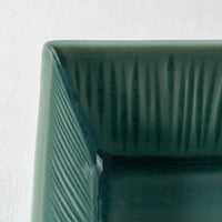 波佐見焼 永泉 十草(角)プレート ミニディープ(ターコイズ) 波佐見焼 永泉 波佐見焼