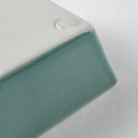 波佐見焼 永泉 十草(角)プレート ミニディープ(ターコイズ) 波佐見焼 永泉 波佐見焼