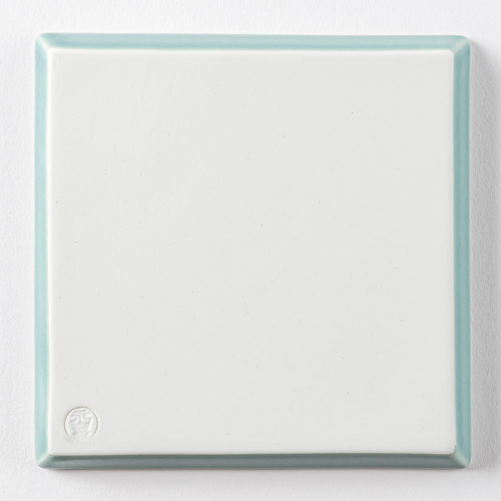 波佐見焼 永泉 十草(角)プレート スクエア(ターコイズ) 波佐見焼 永泉 波佐見焼