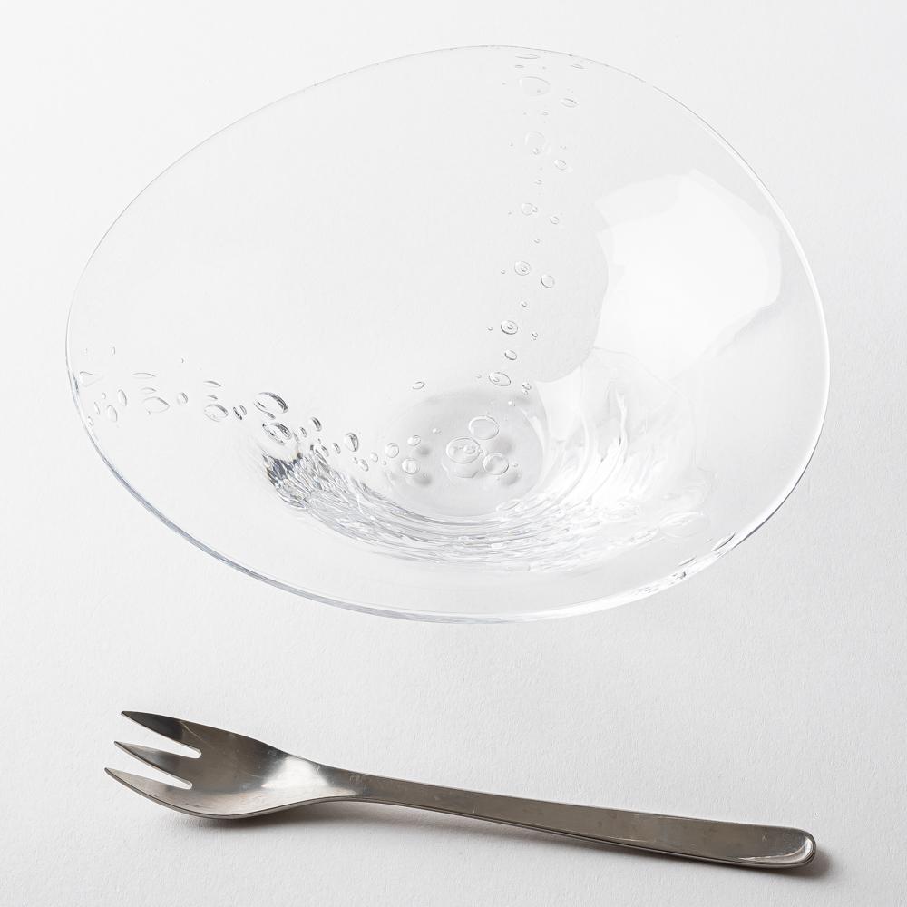 ガラス工房玄々舎 水あわ三角鉢(中) ガラス工房玄々舎 ガラスもの