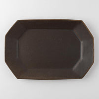 古谷製陶所 サビ釉 八角プレート 大 信楽焼 古谷製陶所 信楽焼