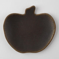 古谷製陶所 サビ釉 りんご皿 小 信楽焼 古谷製陶所 信楽焼
