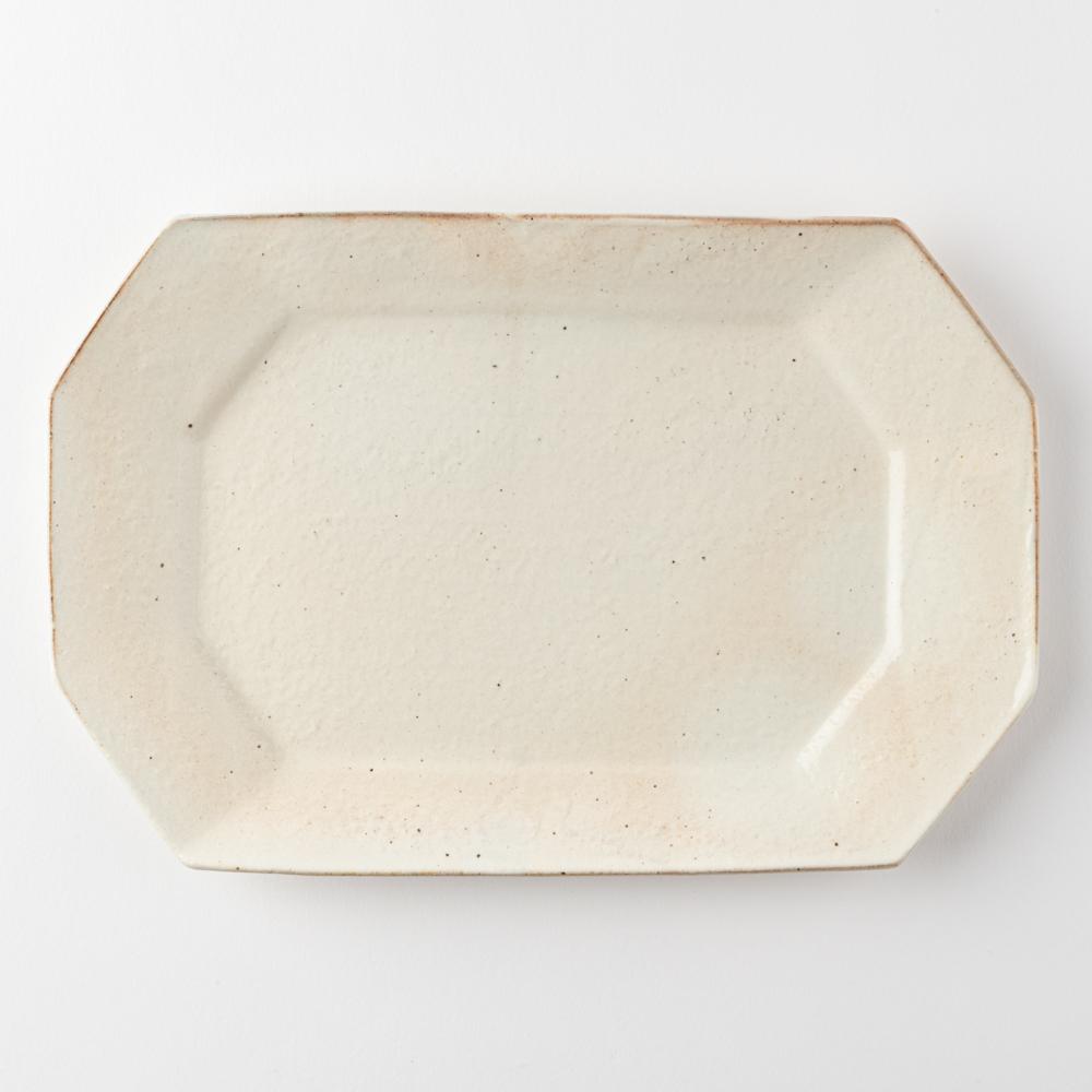 古谷製陶所 鉄散 八角プレート 大 信楽焼 古谷製陶所 信楽焼