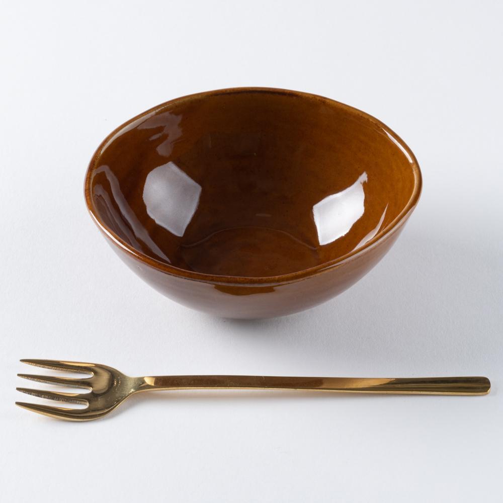 光泉窯 変形ボウル 小鉢(アメ) 萬古焼 光泉窯 萬古焼