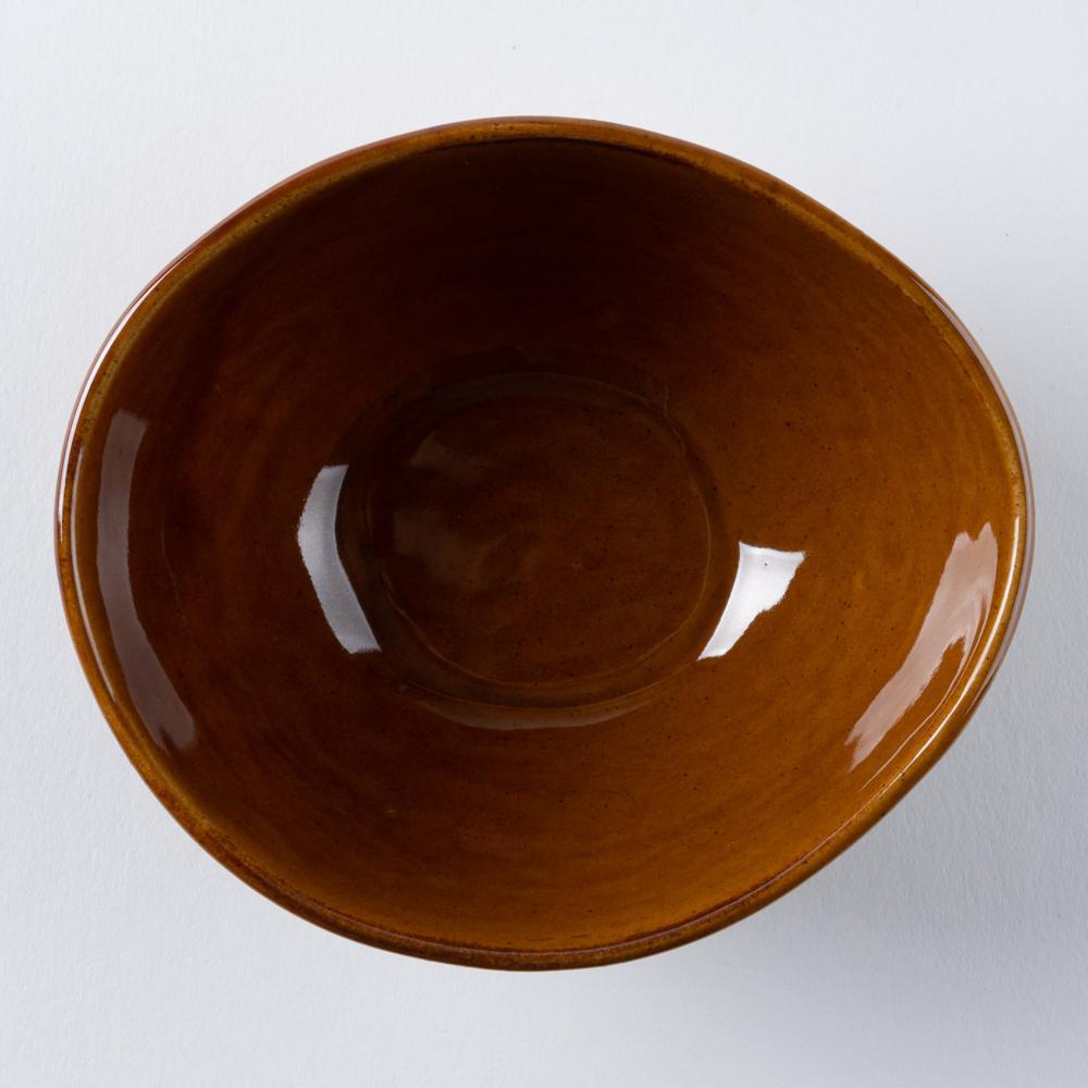 光泉窯 変形ボウル 小鉢(アメ) 萬古焼 光泉窯 萬古焼