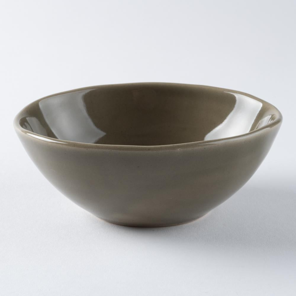 グレー 陶器 ボウル 中型 ボウル 14cm ナチュラルカラー 磁器 美濃焼 （ 食洗機対応 電子