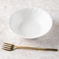 光泉窯 マーガレット柄 レリーフ ボウル 小鉢 (白マット) 萬古焼 光泉窯 萬古焼