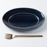 光泉窯 オーバルプレートM(瑠璃) 萬古焼 光泉窯 萬古焼