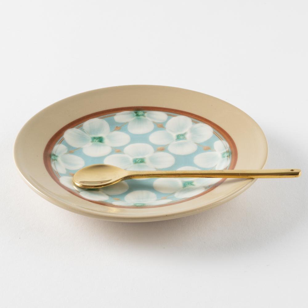 ふくべ窯 花水木 トルコ 15㎝プレート 美濃焼 ふくべ窯 美濃焼