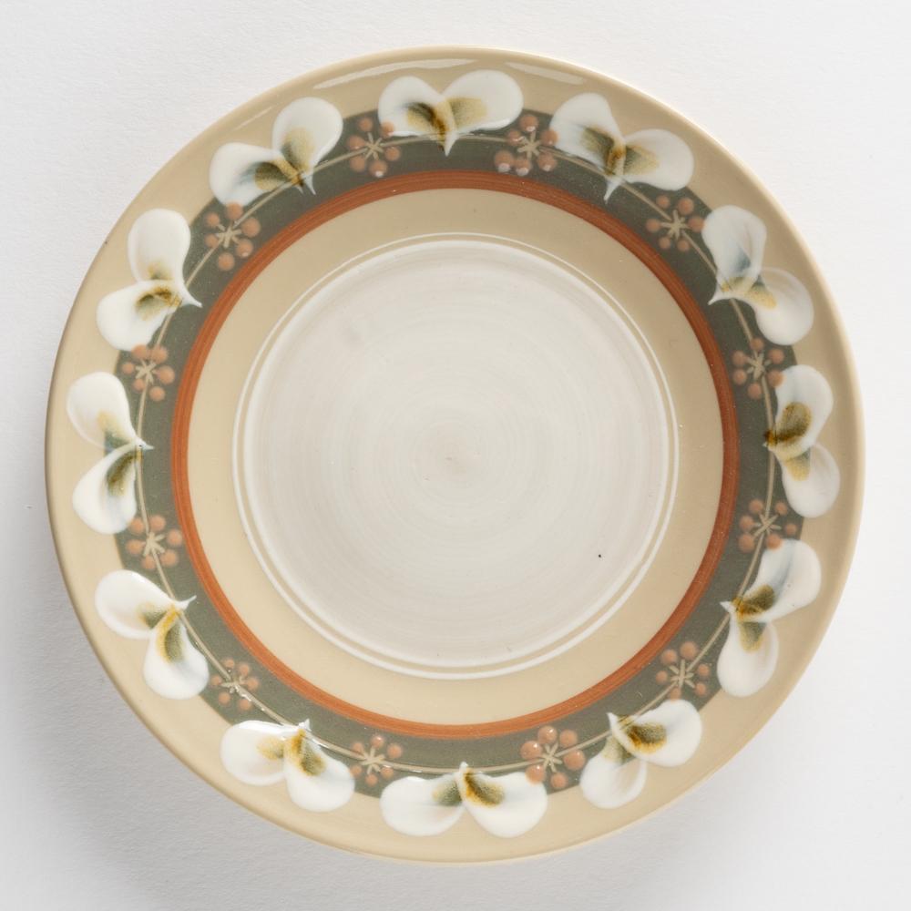 ふくべ窯 ローリエ 緑 15㎝プレート 美濃焼 ふくべ窯 美濃焼